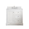 James Martin Vanities De Soto 36in Single Vanity, Bright White w/ 3 CM Carrara Marble Top 825-V36-BW-3CAR - alternate 1